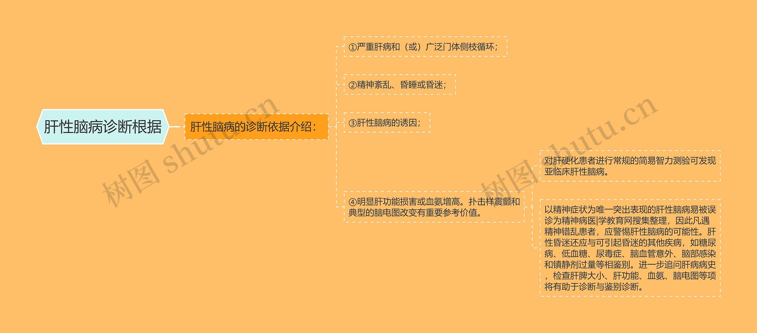 肝性脑病诊断根据思维导图