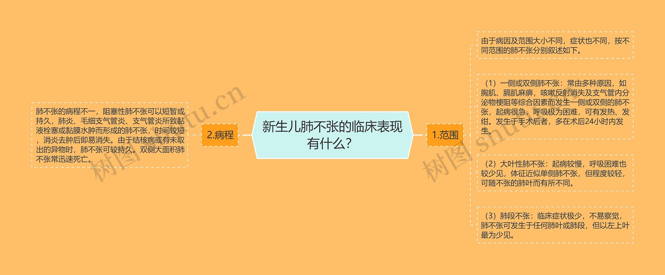 新生儿肺不张的临床表现有什么？思维导图