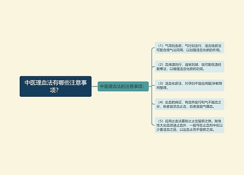 中医理血法有哪些注意事项？