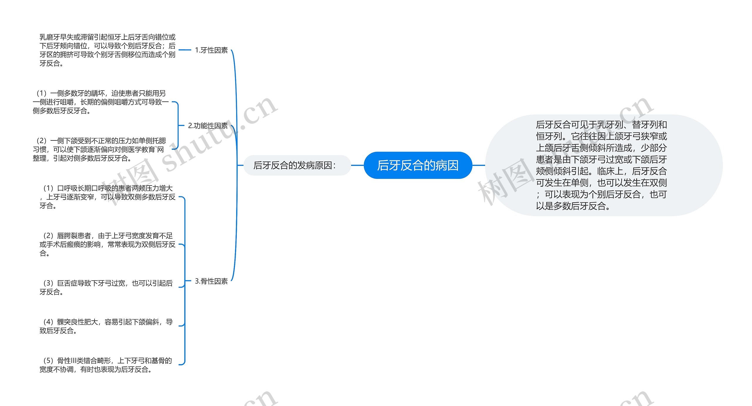 后牙反合的病因思维导图