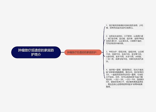 肿瘤放疗后遗症的家庭防护简介