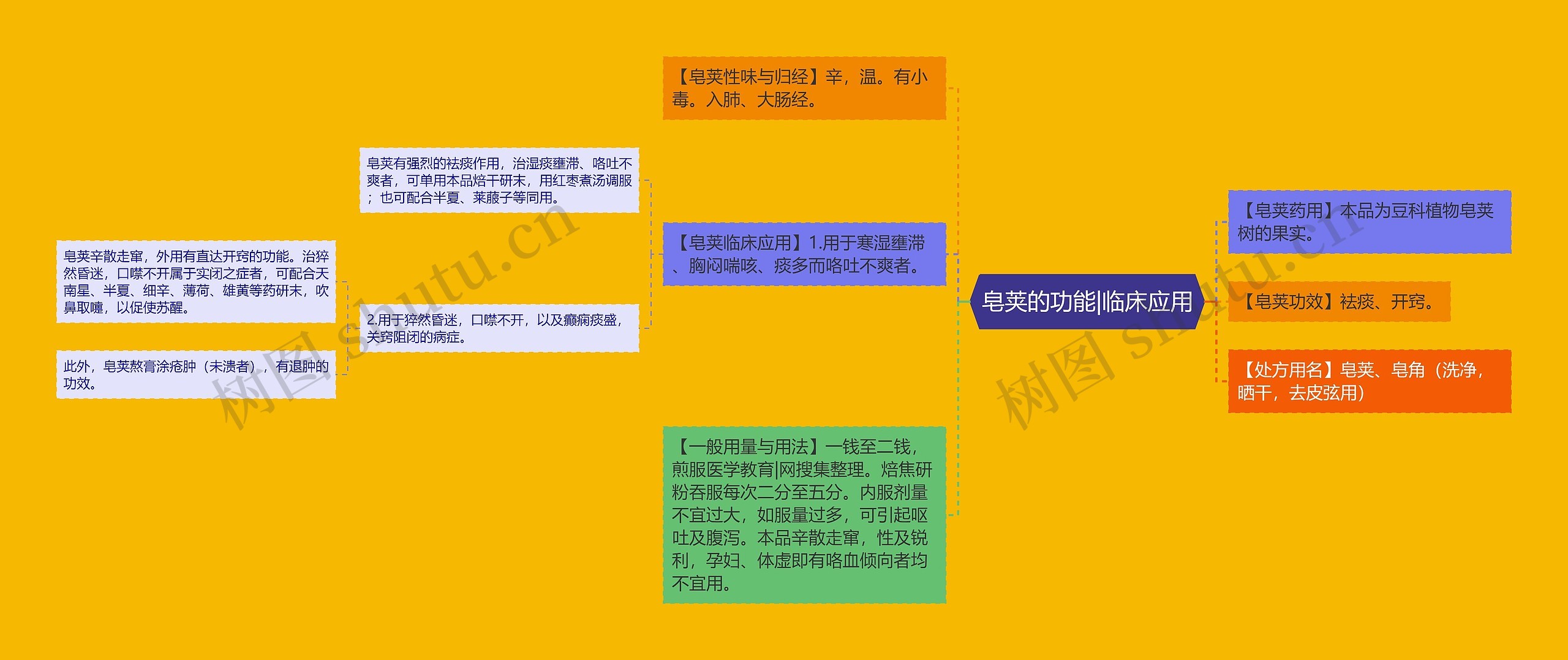 皂荚的功能|临床应用