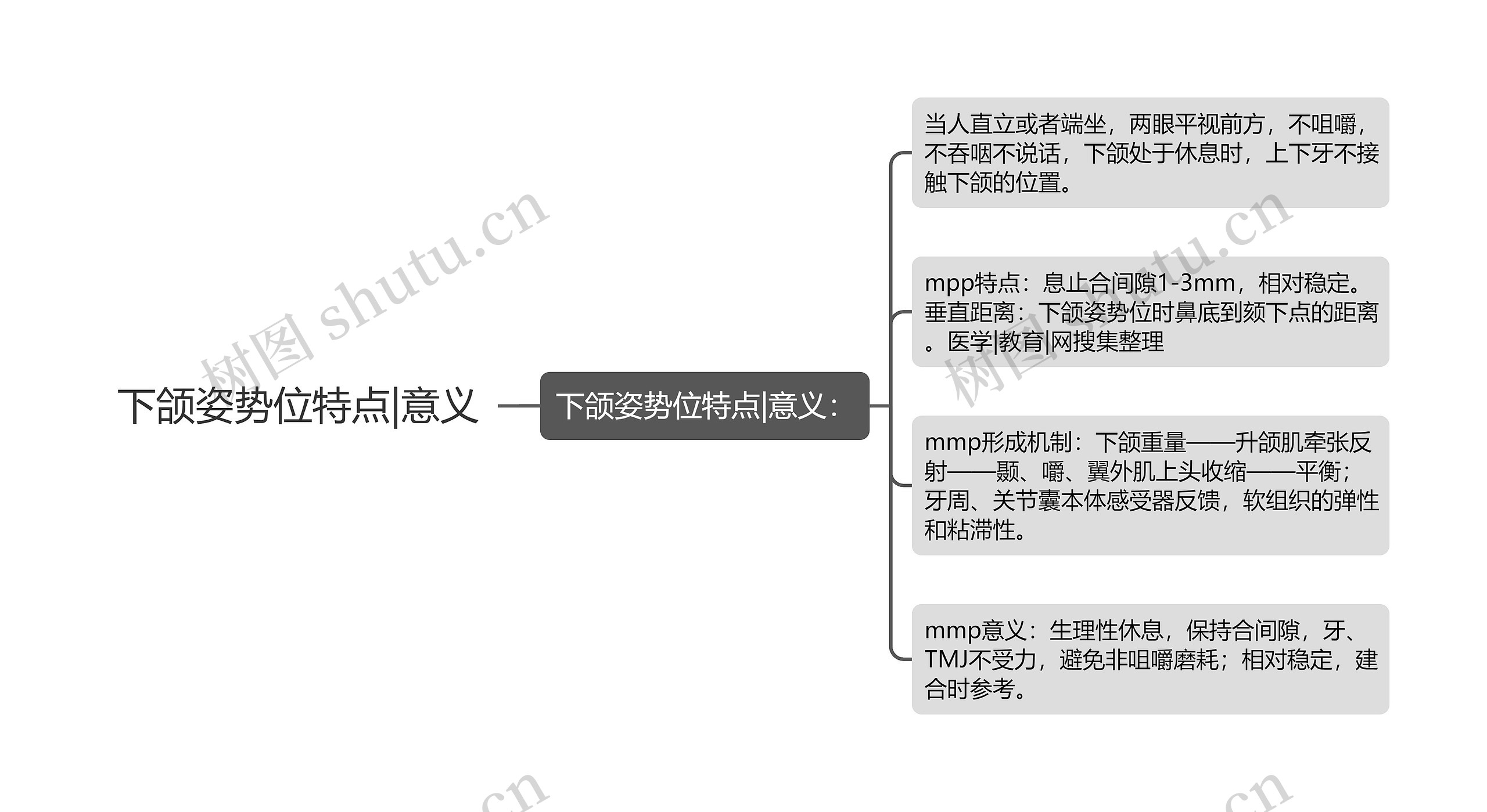 下颌姿势位特点|意义思维导图