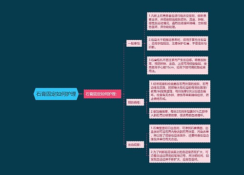 石膏固定如何护理