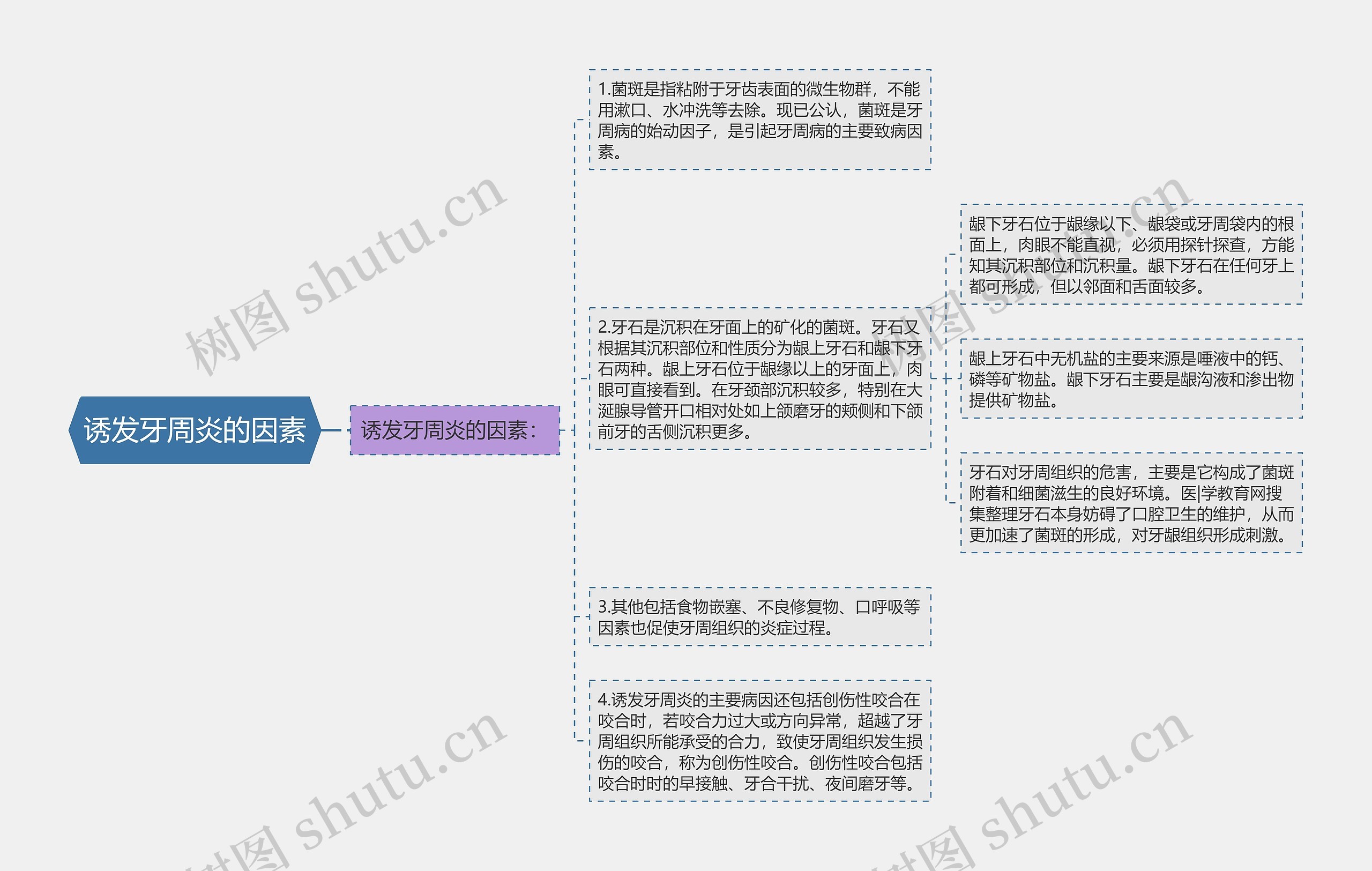 诱发牙周炎的因素思维导图