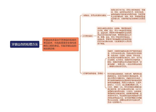 牙龈出血的处理方法