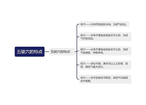 五输穴的特点