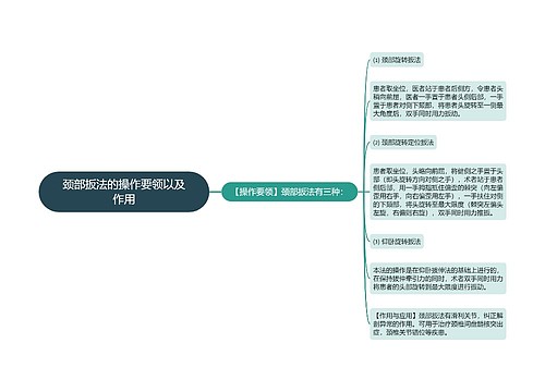 颈部扳法的操作要领以及作用