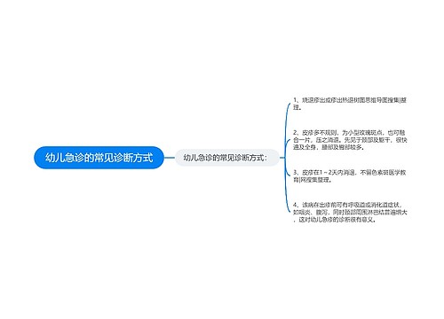 幼儿急诊的常见诊断方式