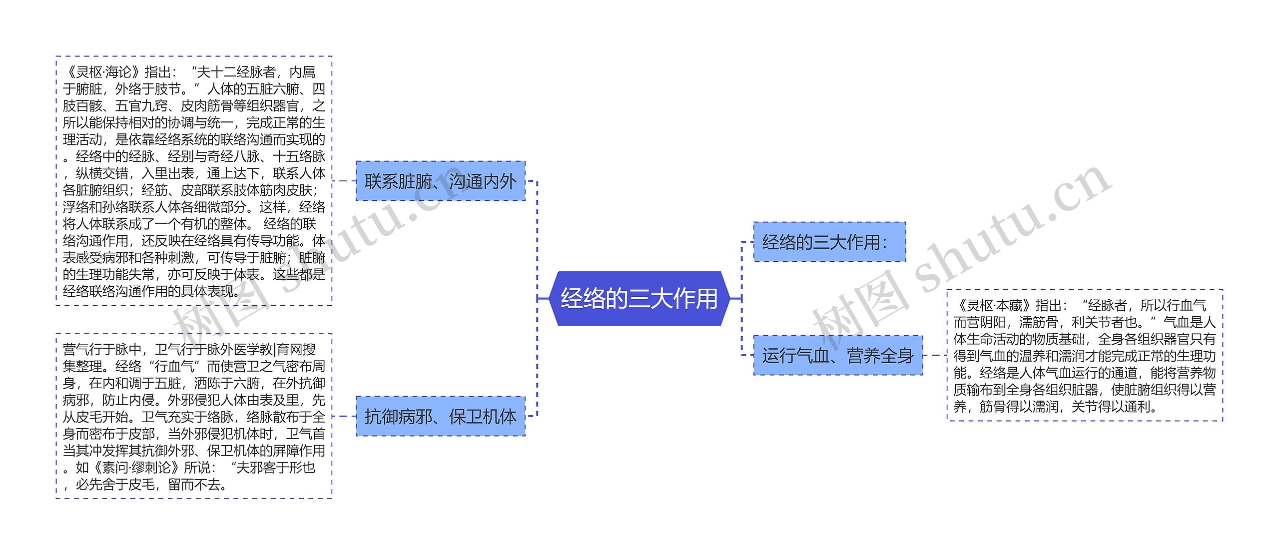 经络的三大作用思维导图