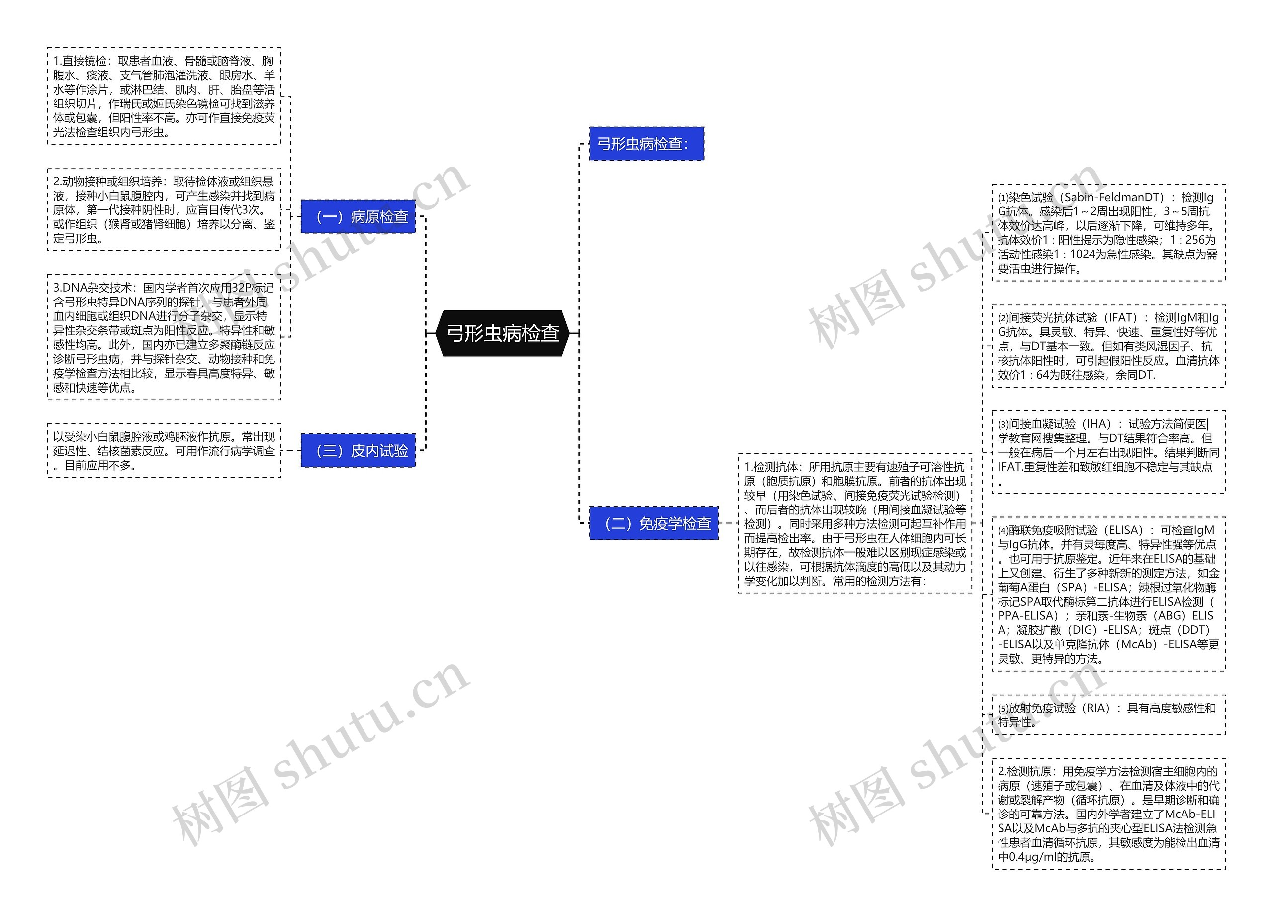 弓形虫病检查思维导图