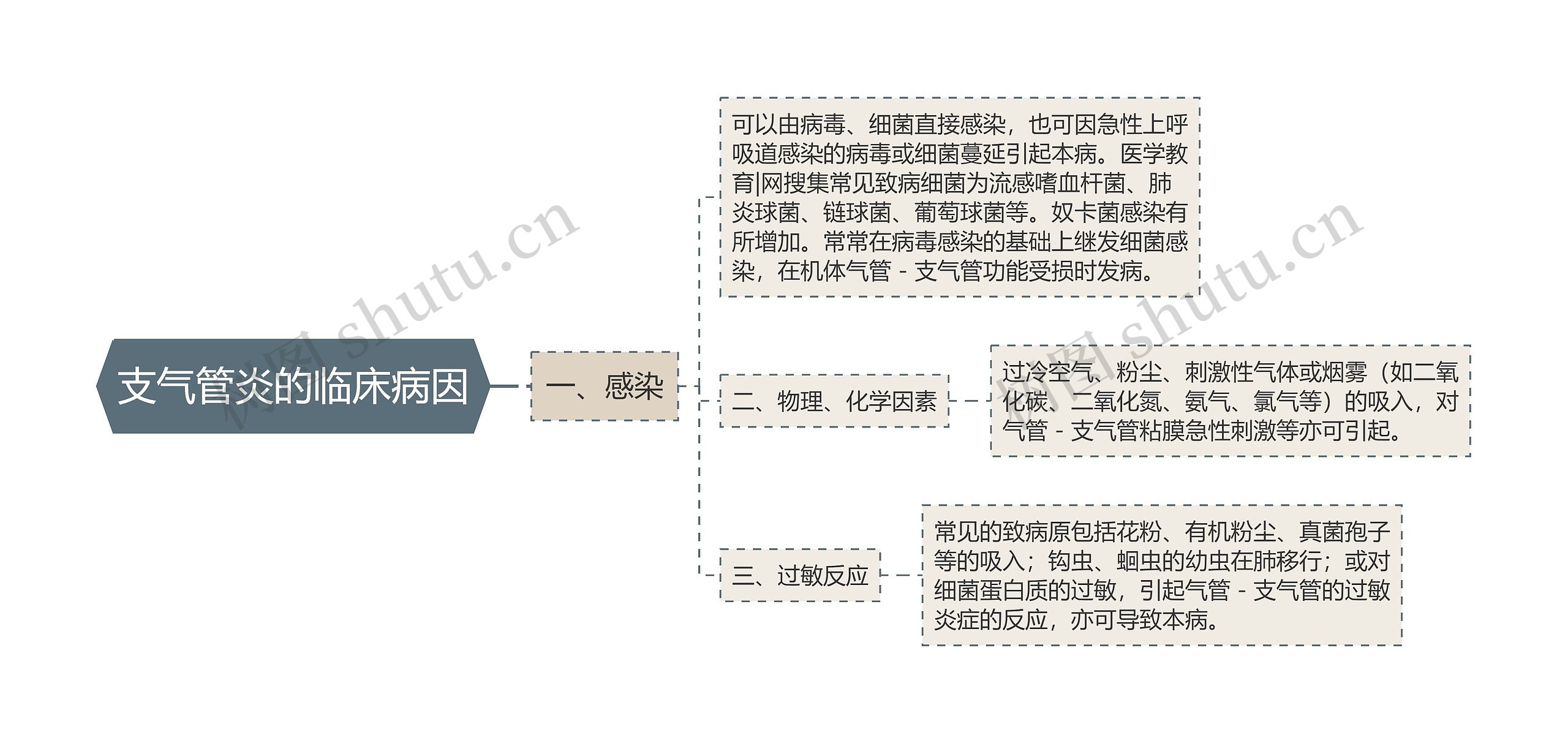 支气管炎的临床病因思维导图