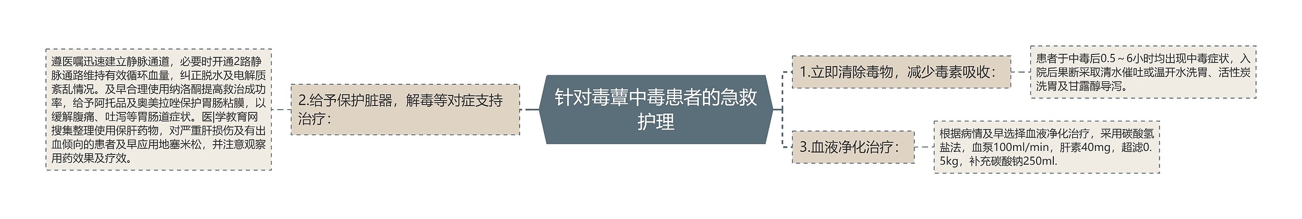 针对毒蕈中毒患者的急救护理思维导图