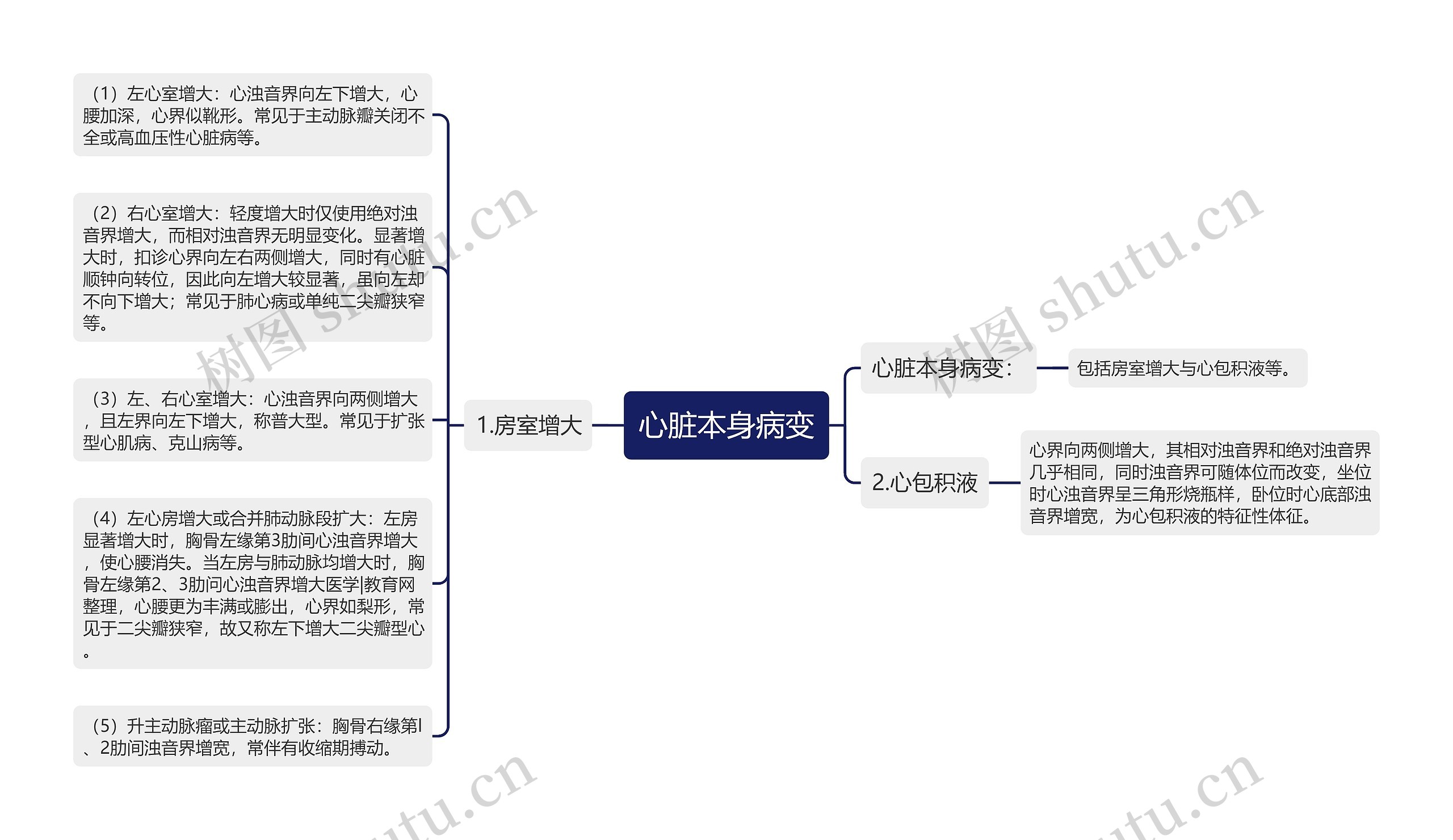 心脏本身病变思维导图