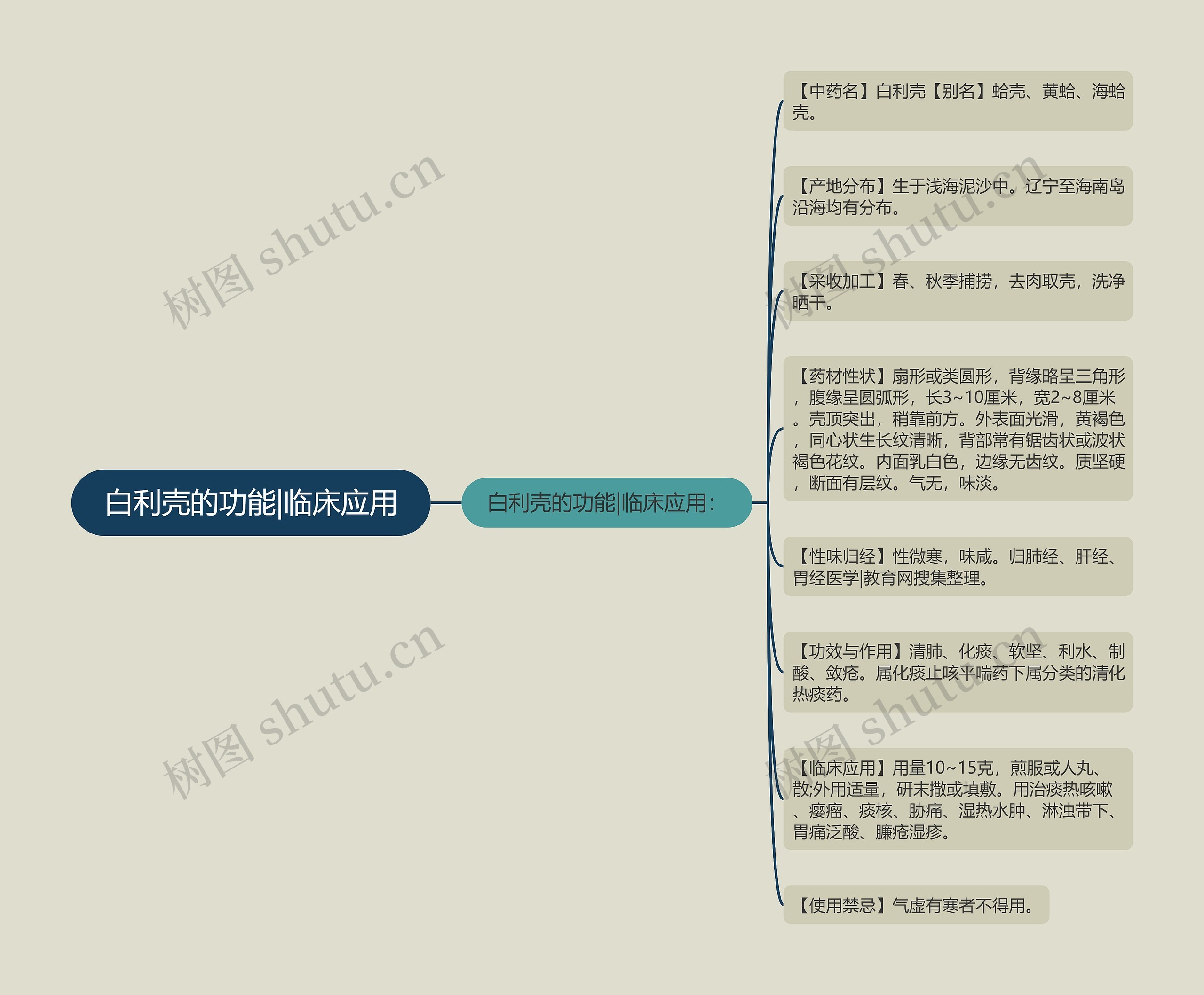 白利壳的功能|临床应用思维导图