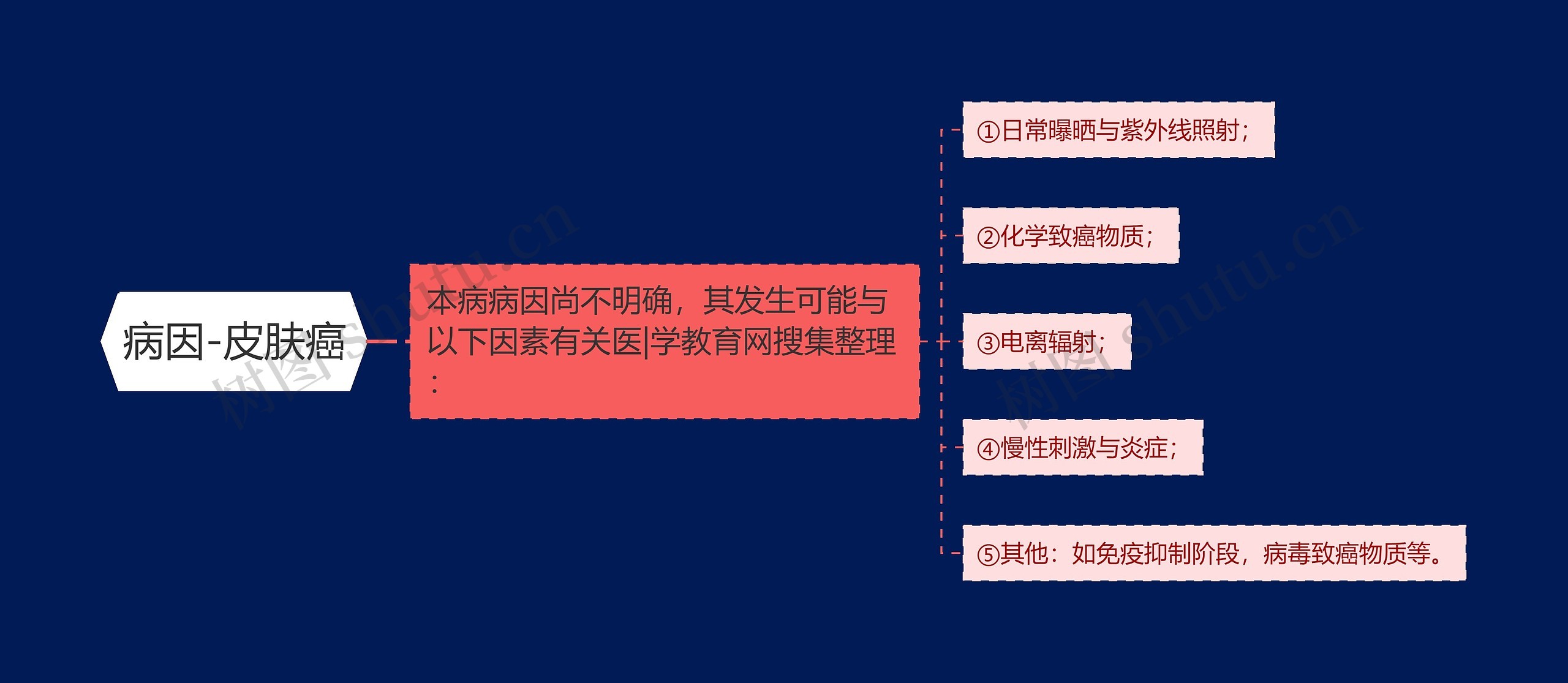 病因-皮肤癌思维导图