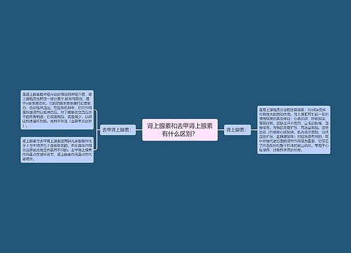 肾上腺素和去甲肾上腺素有什么区别？