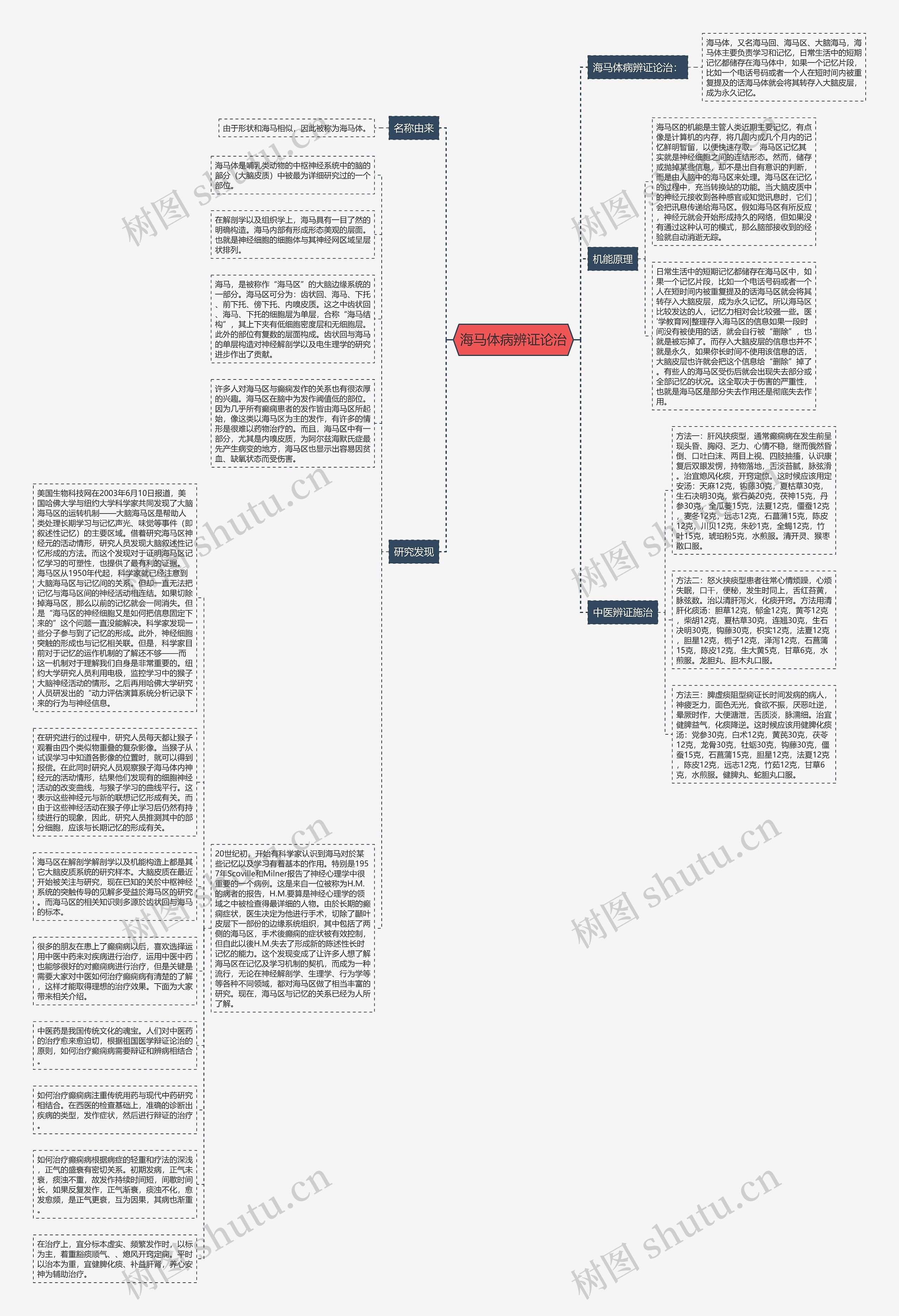 海马体病辨证论治思维导图