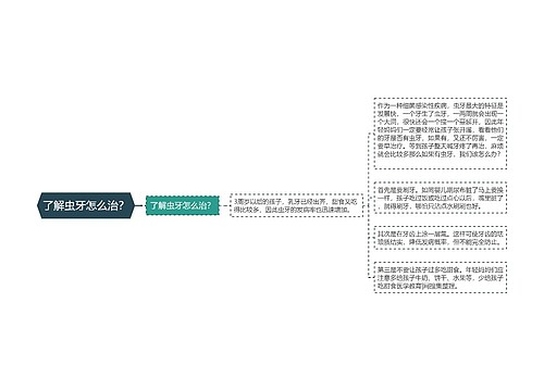 了解虫牙怎么治？