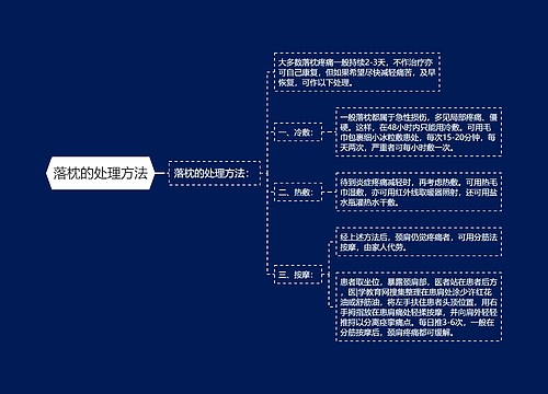 落枕的处理方法