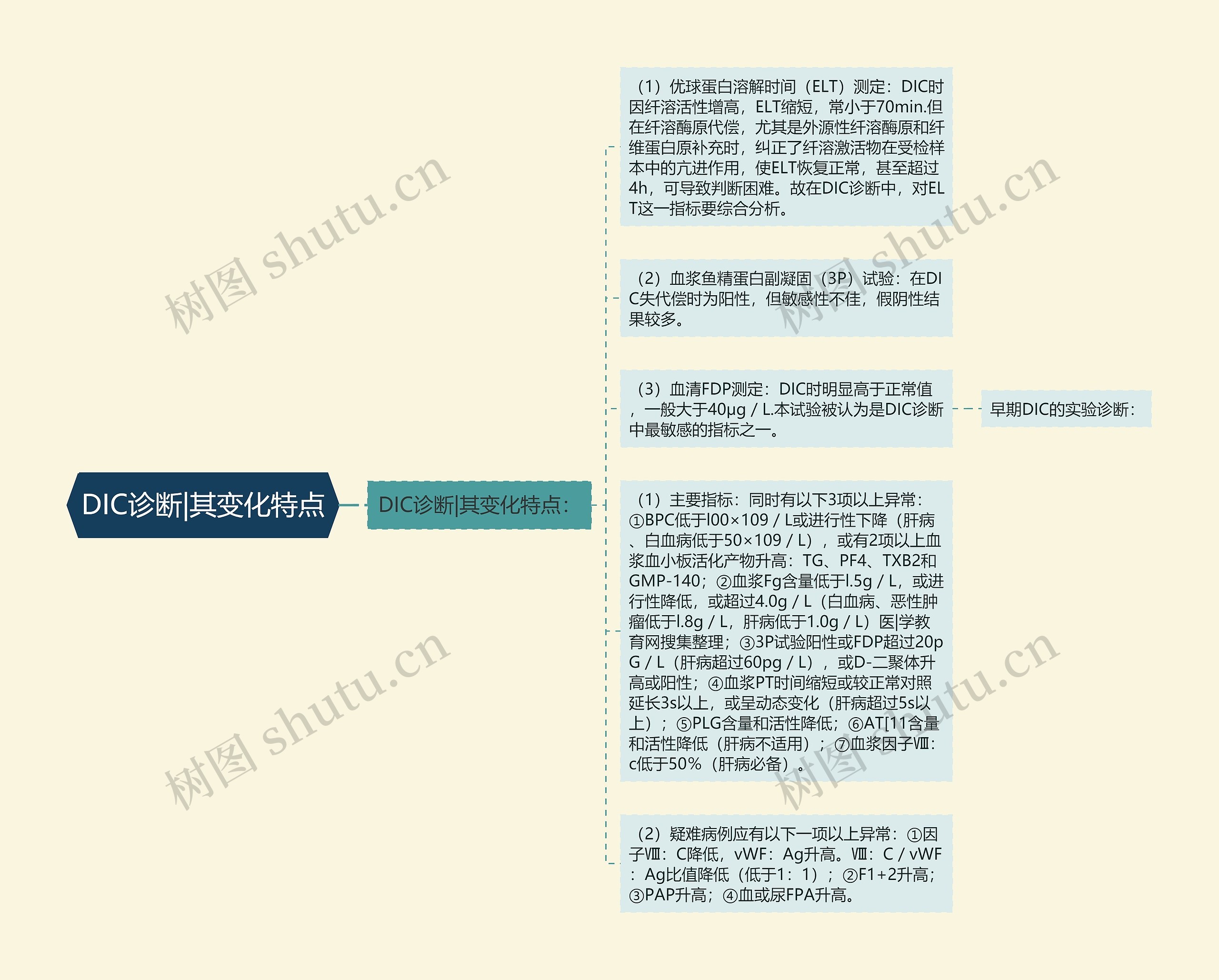 DIC诊断|其变化特点思维导图