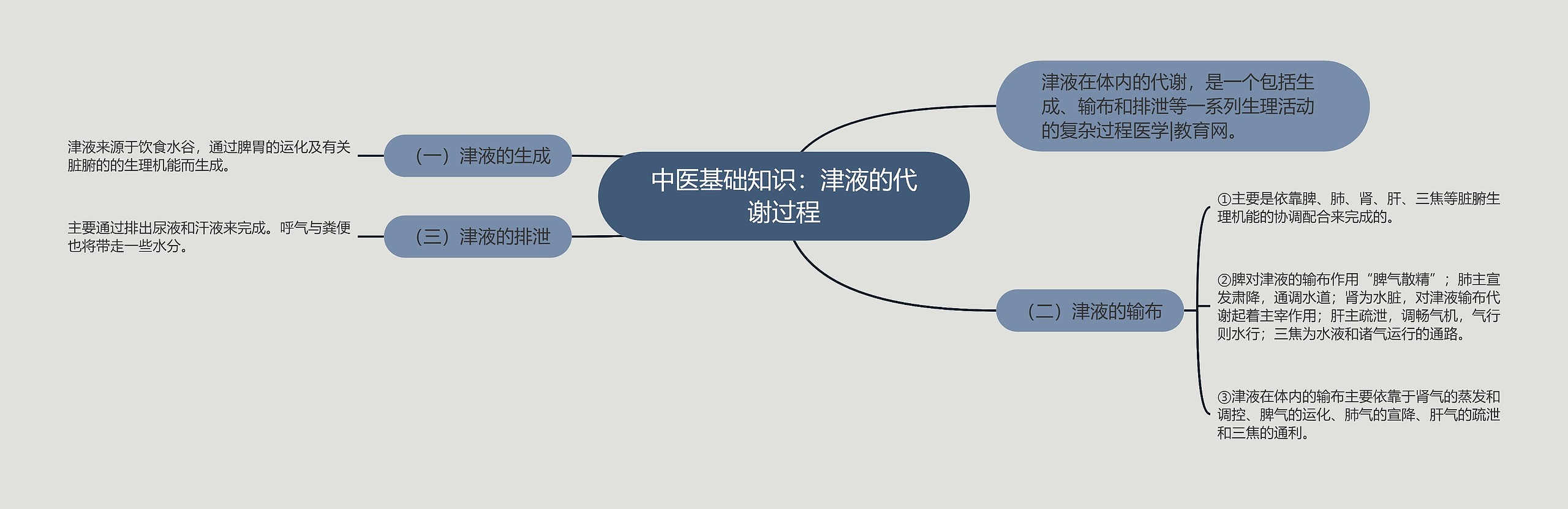 中医基础知识：津液的代谢过程