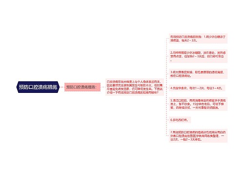 预防口腔溃疡措施