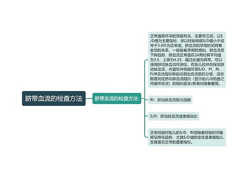 脐带血流的检查方法