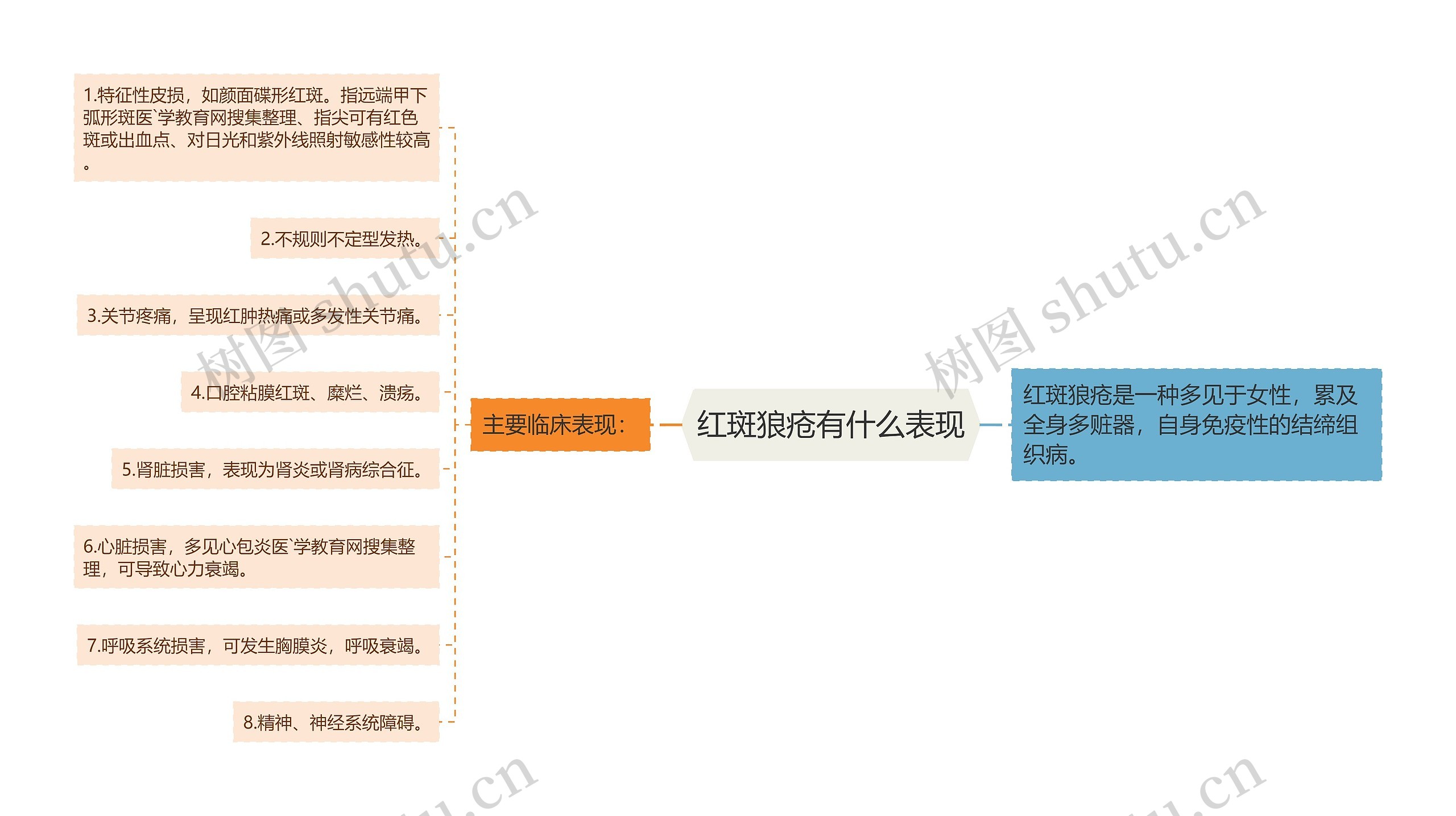 红斑狼疮有什么表现思维导图