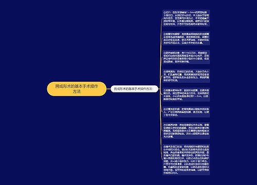 腭成形术的基本手术操作方法