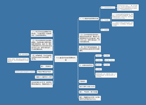 个人食品供货合同具体内容