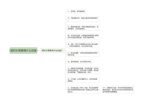 肾积水需要做什么检查