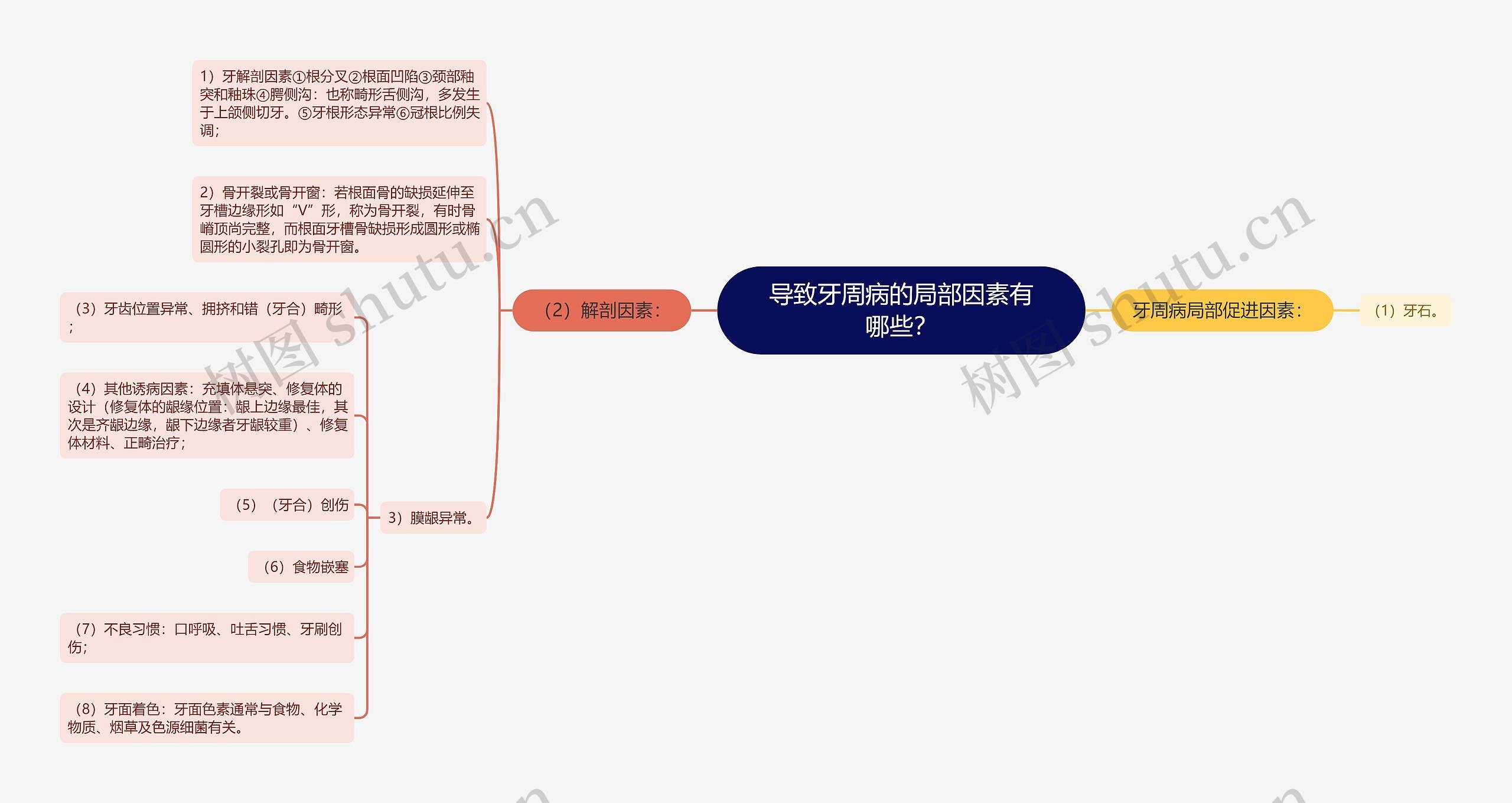 导致牙周病的局部因素有哪些？