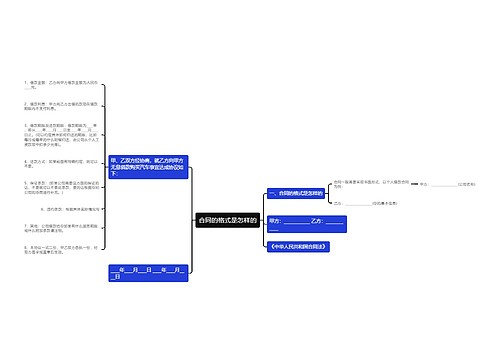 合同的格式是怎样的