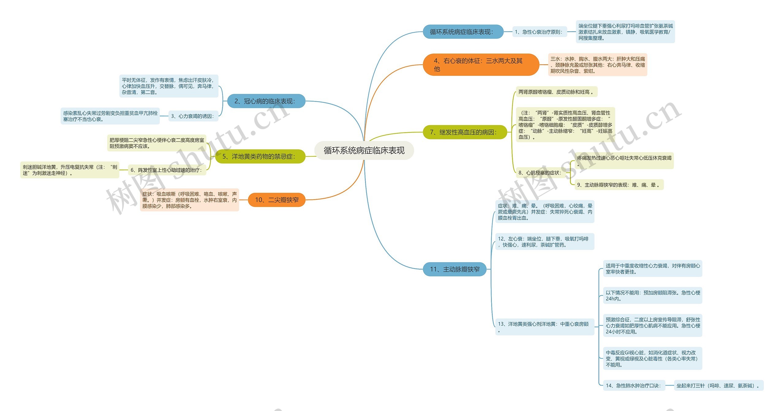 循环系统病症临床表现 循环系统病症临床表现