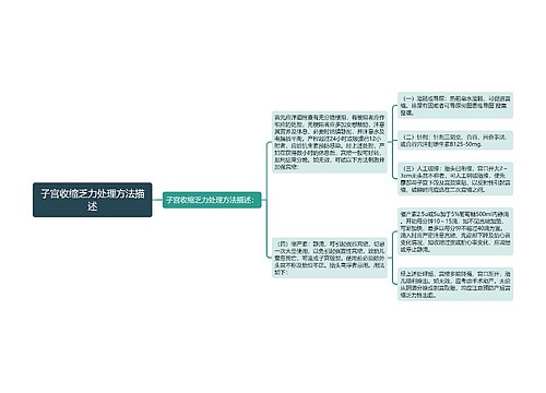 子宫收缩乏力处理方法描述