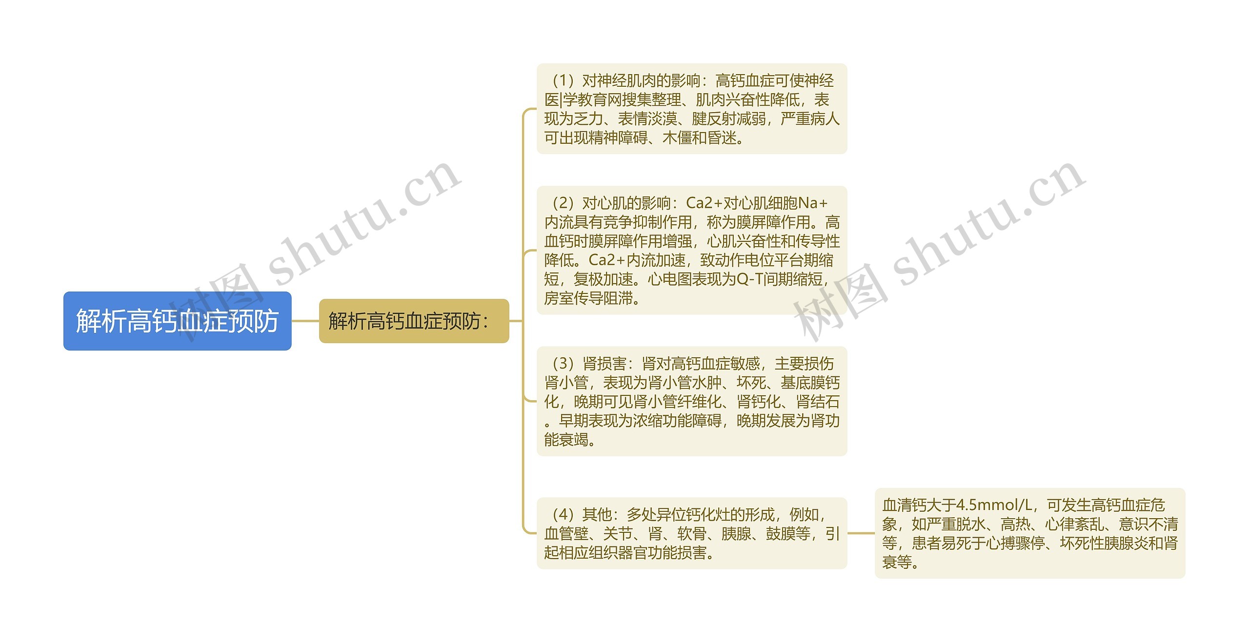 解析高钙血症预防思维导图