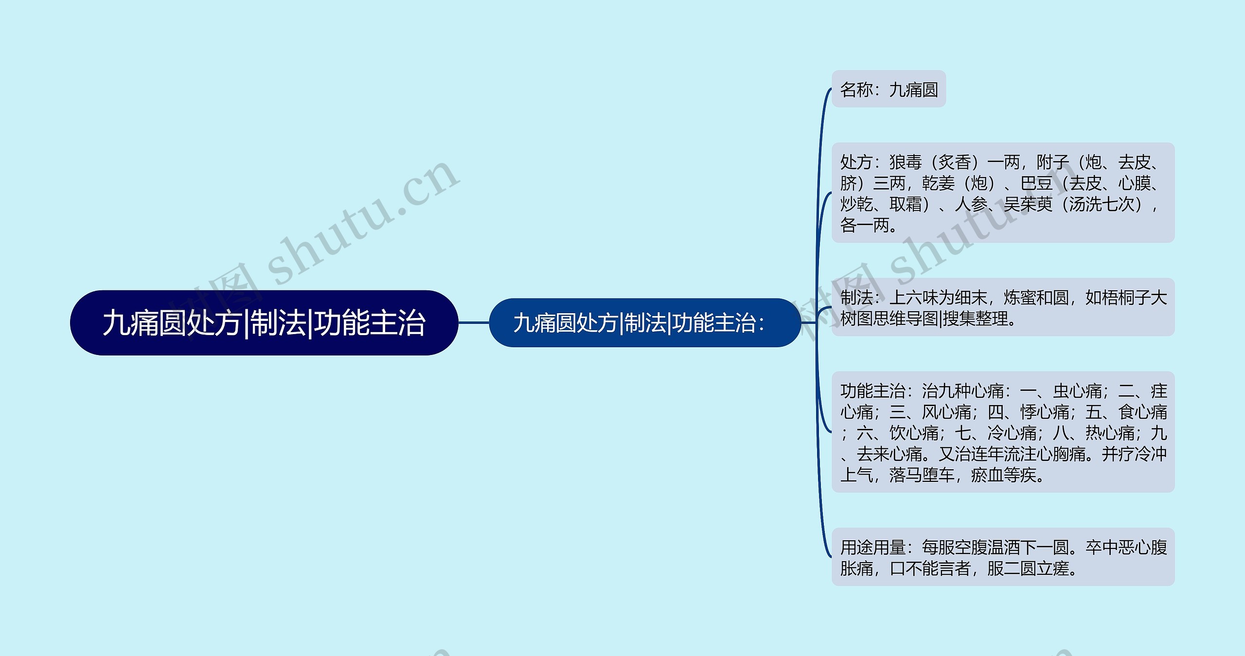 九痛圆处方|制法|功能主治思维导图