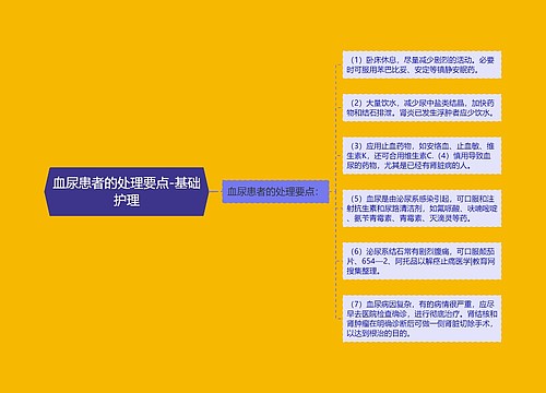 血尿患者的处理要点-基础护理