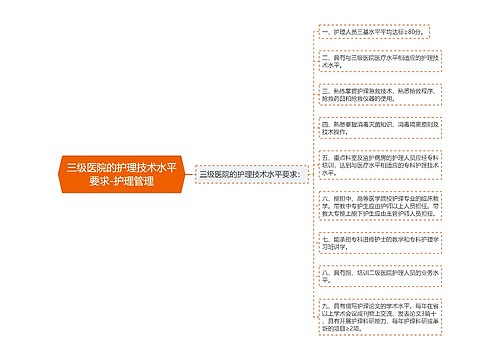 三级医院的护理技术水平要求-护理管理