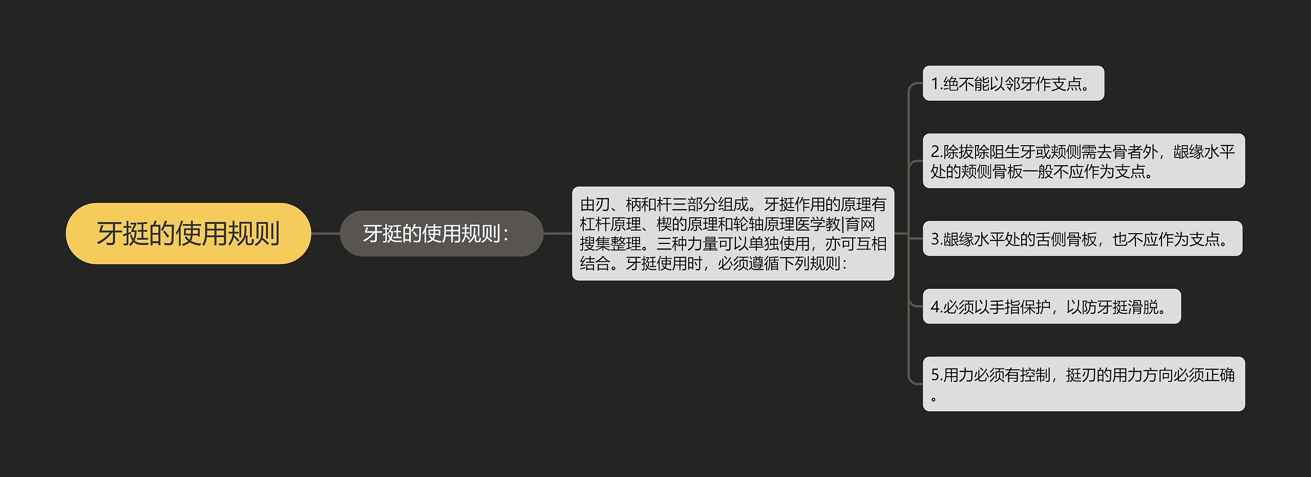 牙挺的使用规则 牙挺的使用规则