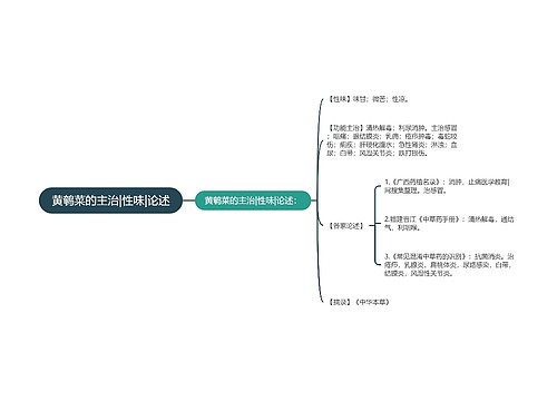 黄鹌菜的主治|性味|论述