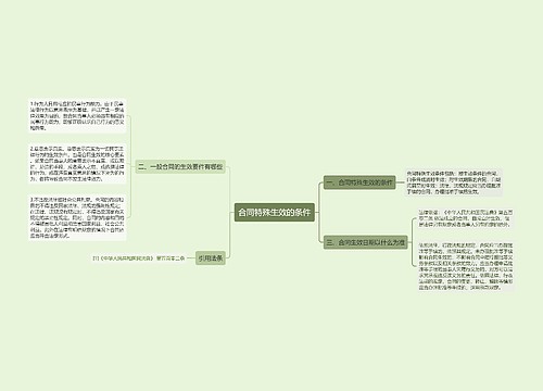 合同特殊生效的条件