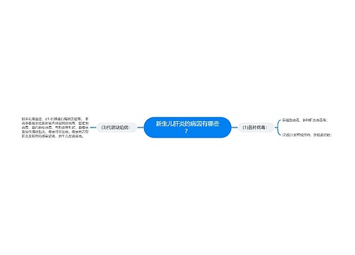 新生儿肝炎的病因有哪些？