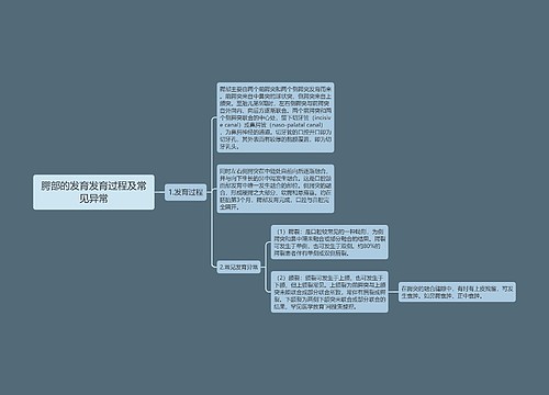 腭部的发育发育过程及常见异常