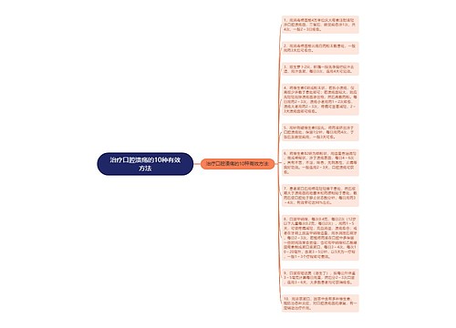 治疗口腔溃疡的10种有效方法