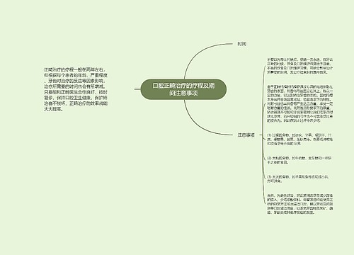 口腔正畸治疗的疗程及期间注意事项