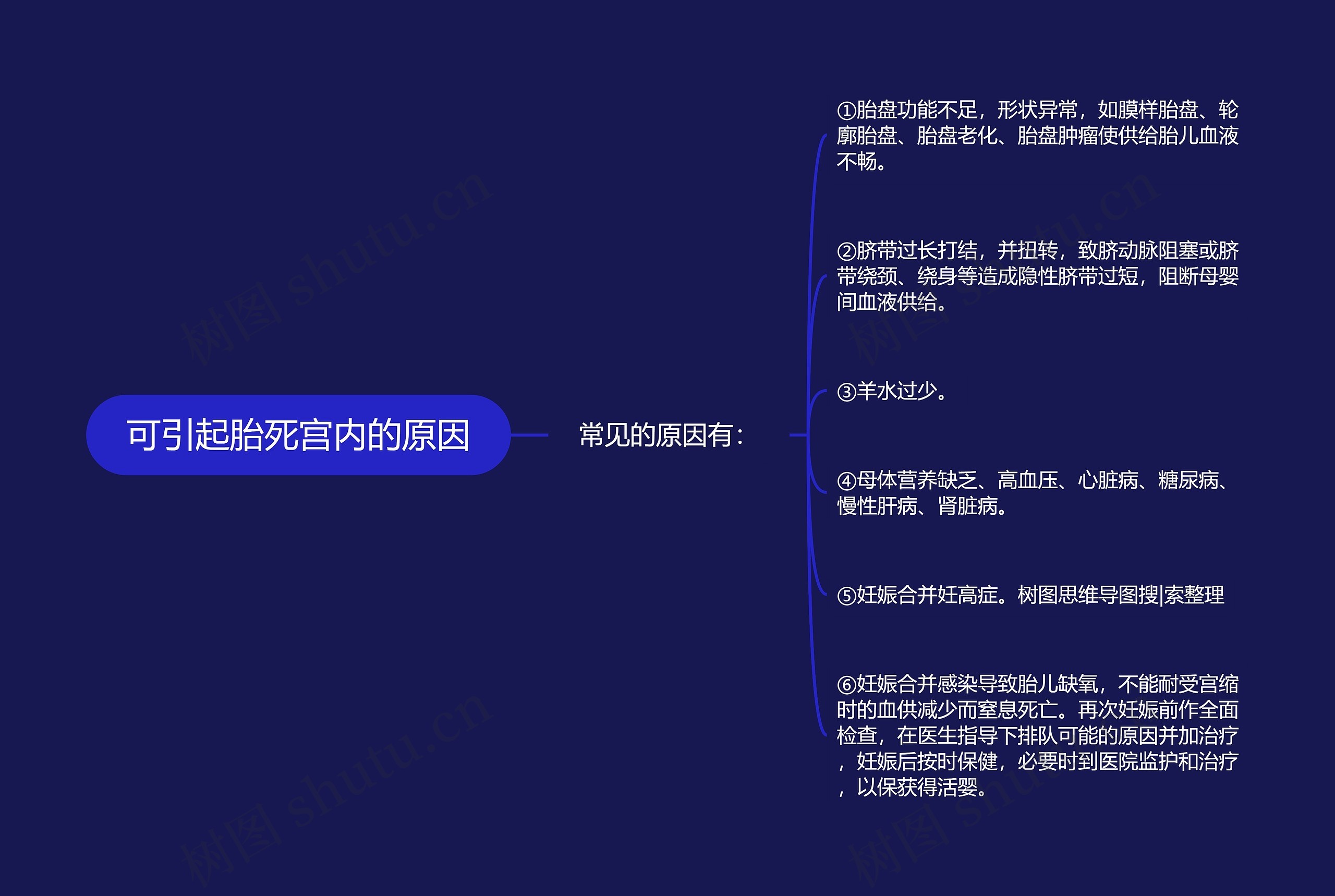 可引起胎死宫内的原因思维导图