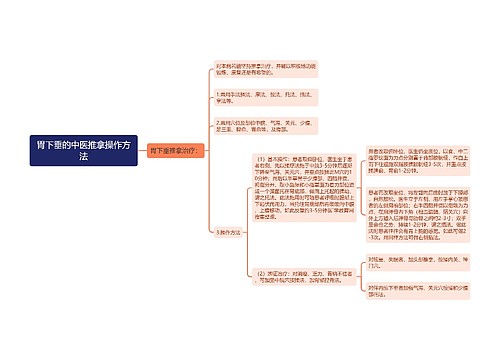 胃下垂的中医推拿操作方法