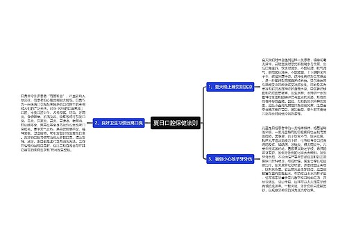 夏日口腔保健法则